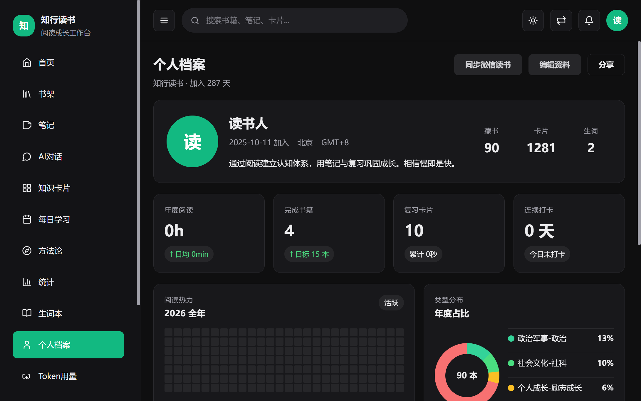 个人档案页面